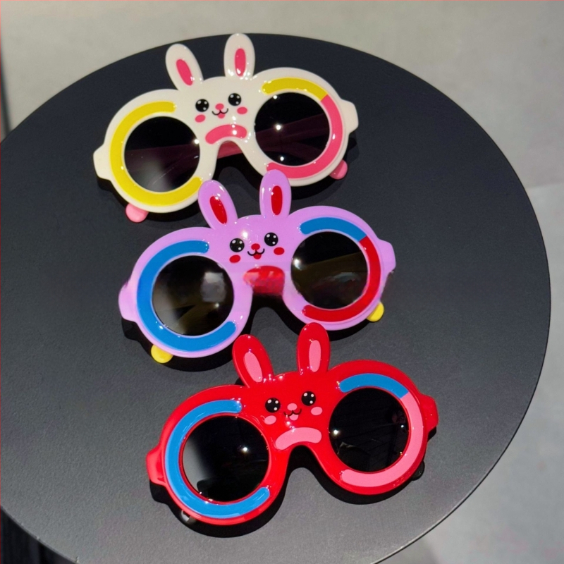 Παιδικά πολωμένα γυαλιά ηλίου με αυτιά λαγουδάκι, UV400, ολόκληρο πλαίσιο, πολυκαρβονικοί φακοί, καθρεφτικά φακοί (κατηγορία 3)