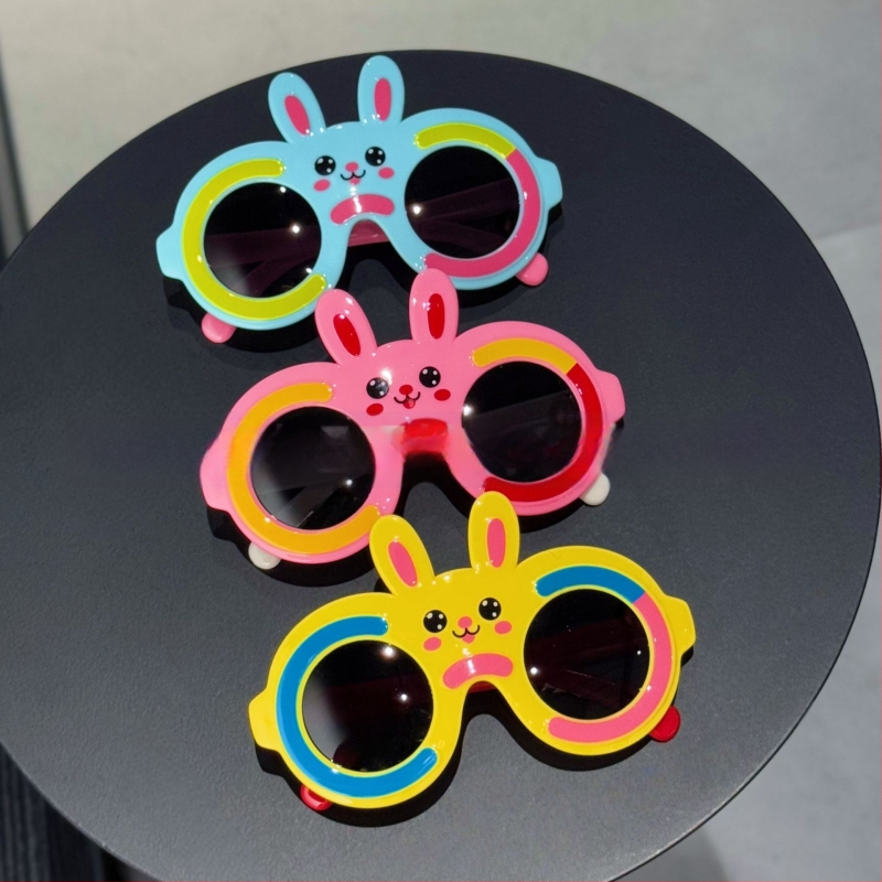 Παιδικά πολωμένα γυαλιά ηλίου με αυτιά λαγουδάκι, UV400, ολόκληρο πλαίσιο, πολυκαρβονικοί φακοί, καθρεφτικά φακοί (κατηγορία 3)