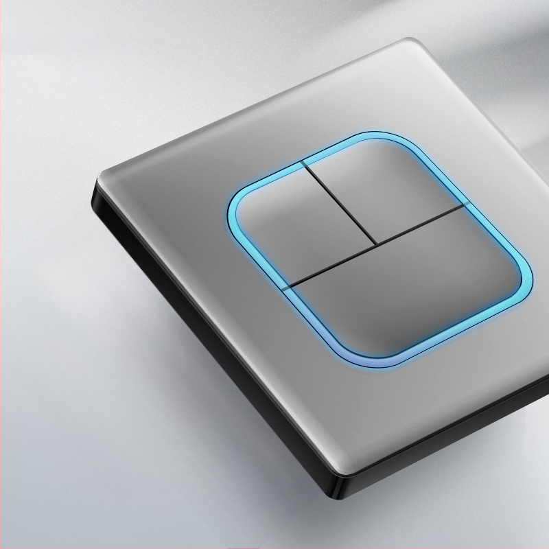 Priză USB ascunsă cu întrerupător din sticlă temperată, tip 86, LED, montaj 60x60 mm, contacte din bronz tin-fosfor