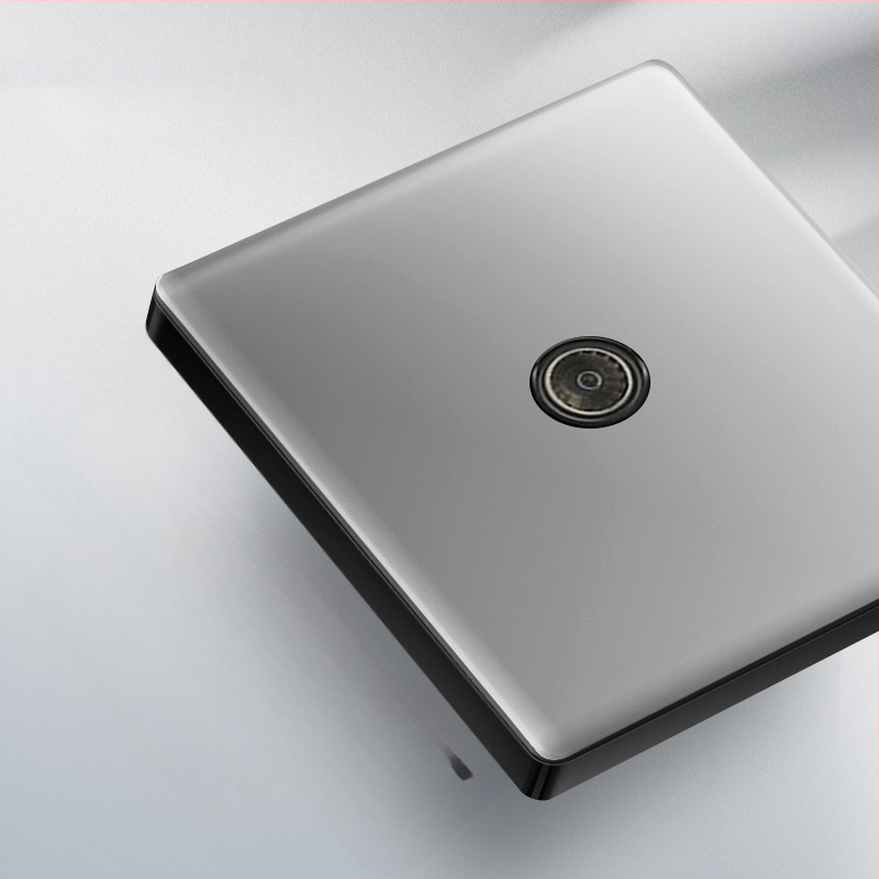 Priză USB ascunsă cu întrerupător din sticlă temperată, tip 86, LED, montaj 60x60 mm, contacte din bronz tin-fosfor