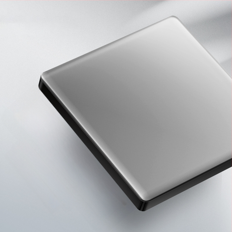 Priză USB ascunsă cu întrerupător din sticlă temperată, tip 86, LED, montaj 60x60 mm, contacte din bronz tin-fosfor