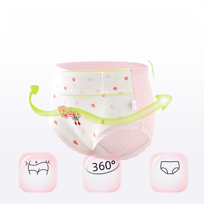 Meitenēm paredzētas kokvilnas biksītes ar augstu jostu, 95% kokvilna, klase A