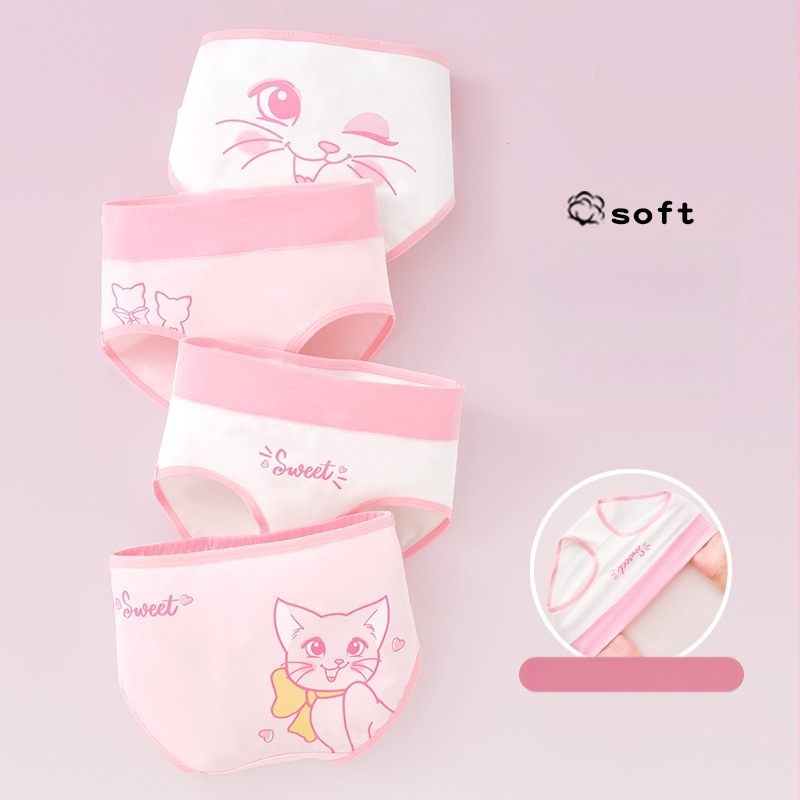 Meitenēm paredzētas kokvilnas biksītes ar augstu jostu, 95% kokvilna, klase A