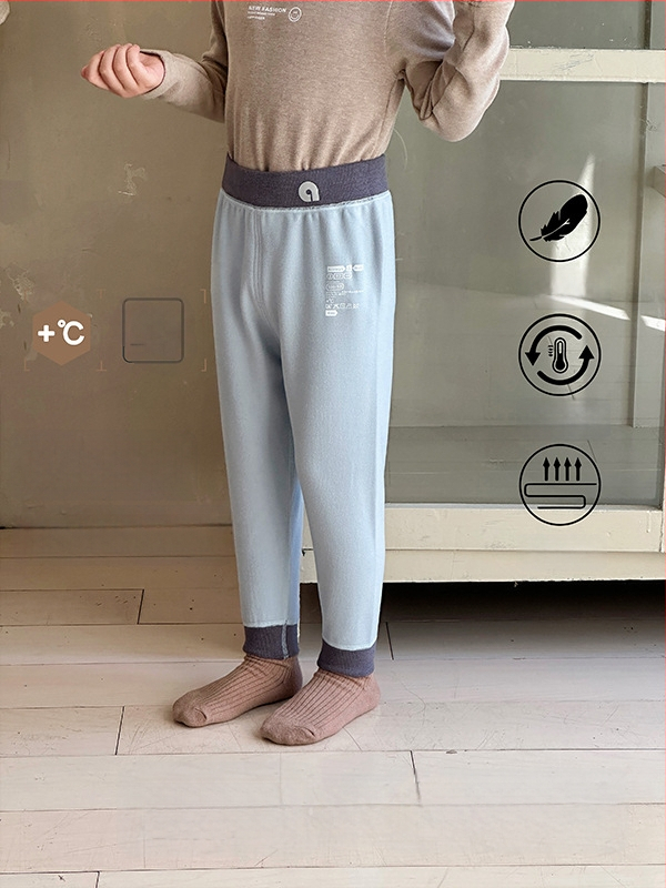 Anmiya bērnu siltas pamatbikses no Lyocell Small Milk Skin auduma, augsts viduklis vēdera atbalstam, universālas, vecums 3–8 gadi, Lyocell saturs 44,5%.