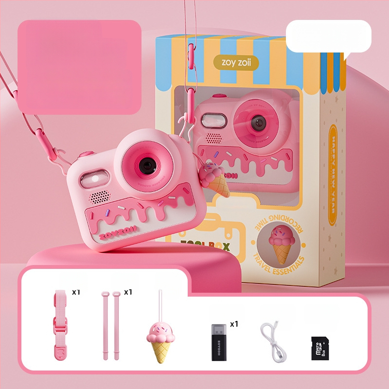 Παιδική κάμερα-παίχνιδο E-28, ψηφιακή κάμερα με ανάλυση 4800 εικονοστοιχείων, αποθήκευση SD, διάρκεια μπαταρίας 2–3 ώρες, λειτουργίες: παιχνίδια, αυτοκόλλητα φωτογραφιών, βιντεογράφηση, φίλτρα, λήψη φωτογραφιών