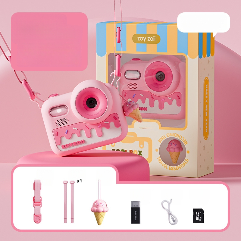 Παιδική κάμερα-παίχνιδο E-28, ψηφιακή κάμερα με ανάλυση 4800 εικονοστοιχείων, αποθήκευση SD, διάρκεια μπαταρίας 2–3 ώρες, λειτουργίες: παιχνίδια, αυτοκόλλητα φωτογραφιών, βιντεογράφηση, φίλτρα, λήψη φωτογραφιών