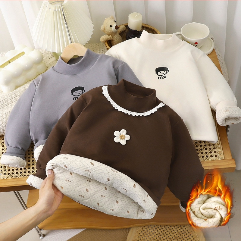 Bērnu džemperis ar flīsa oderi, biezi, ar animācijas motīvu, garas piedurknes, puloveris