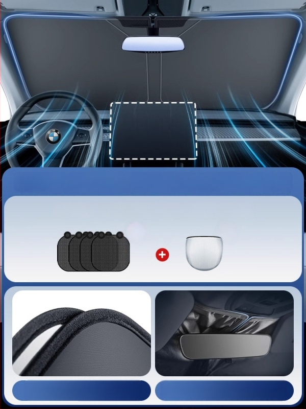 Parasolar auto pentru parbrizul frontal Honda – Material PC, retractabil, imprimare logo disponibilă, procesare personalizată