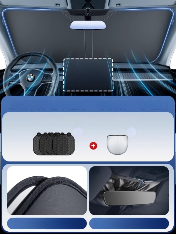 Parasolar auto pentru parbrizul frontal Honda – Material PC, retractabil, imprimare logo disponibilă, procesare personalizată