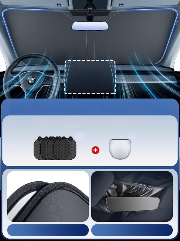 Parasolar auto pentru parbrizul frontal Honda – Material PC, retractabil, imprimare logo disponibilă, procesare personalizată