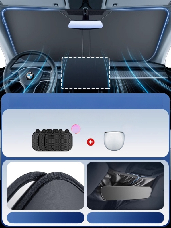 Parasolar auto pentru parbrizul frontal Honda – Material PC, retractabil, imprimare logo disponibilă, procesare personalizată