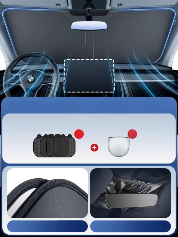 Parasolar auto pentru parbrizul frontal Honda – Material PC, retractabil, imprimare logo disponibilă, procesare personalizată