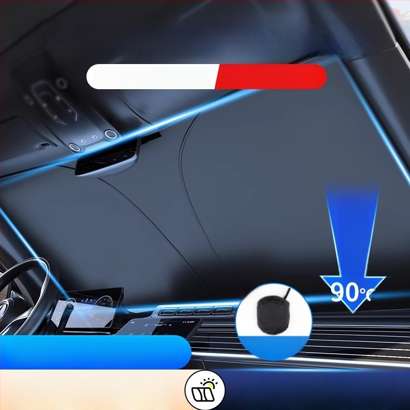 Parasolar auto pentru parbrizul frontal Honda – Material PC, retractabil, imprimare logo disponibilă, procesare personalizată