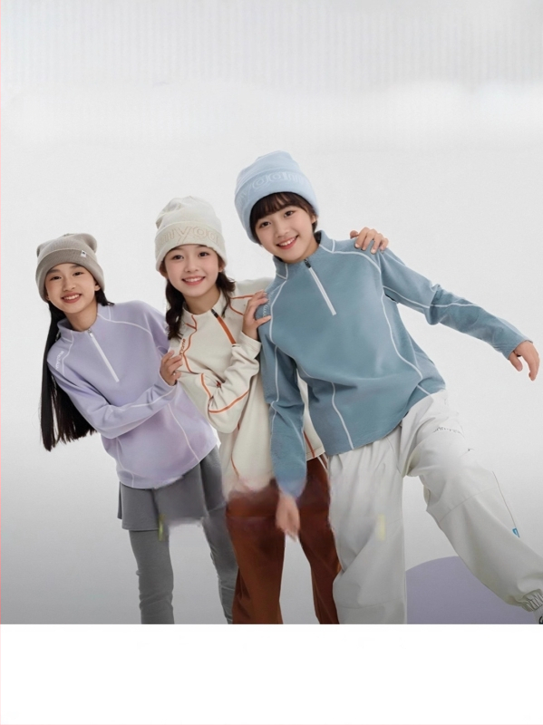 Bērnu augstas kakla džemperis, unisex, vienkrāsains, garas piedurknes, pulovera stils, bez kapuces, mīksts materiāls, 90% poliesters