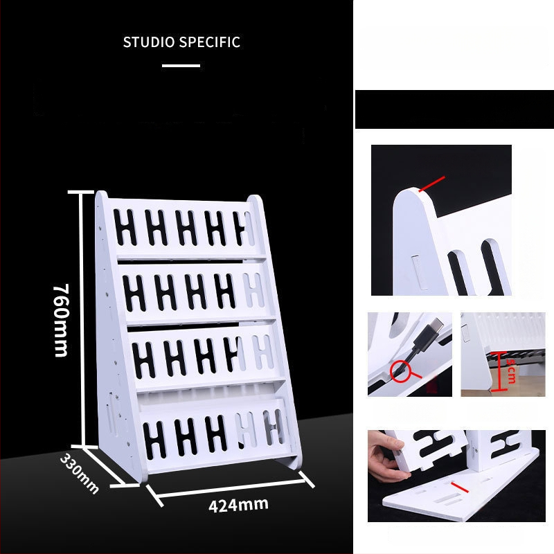Телефонна стойка за настолно и подово закрепване, многопозиционна, PVC, прост стил, 3C сертифицирана