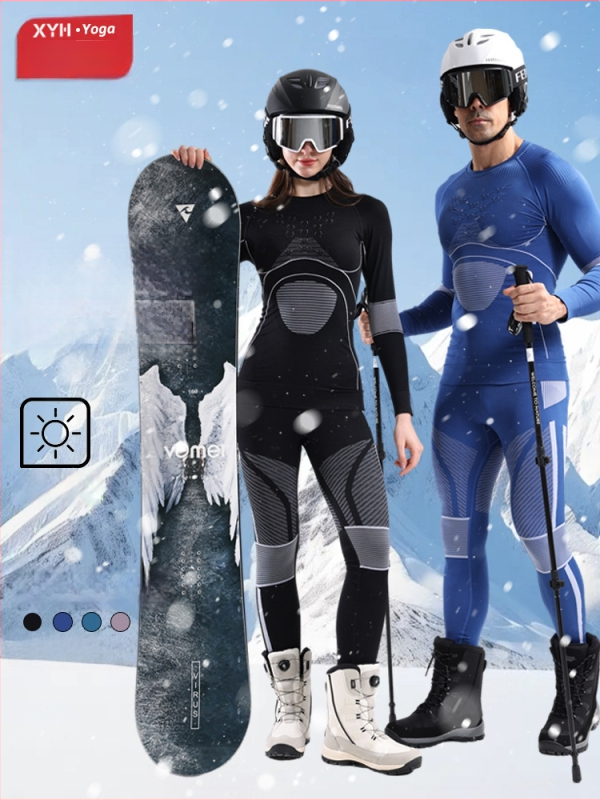 Unisex ziemas ātri žūstošs sporta komplekts — neilona audums, mitrumu vadība, saglabā siltumu