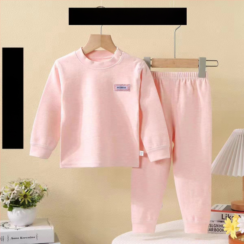 Bērnu divu daļu kokvilnas mājas komplekts, garas piedurknes, pulovers bez kapuces, 90% kokvilna, vecums 3–8 gadi, piemērots ziemai, pavasarim un rudenim