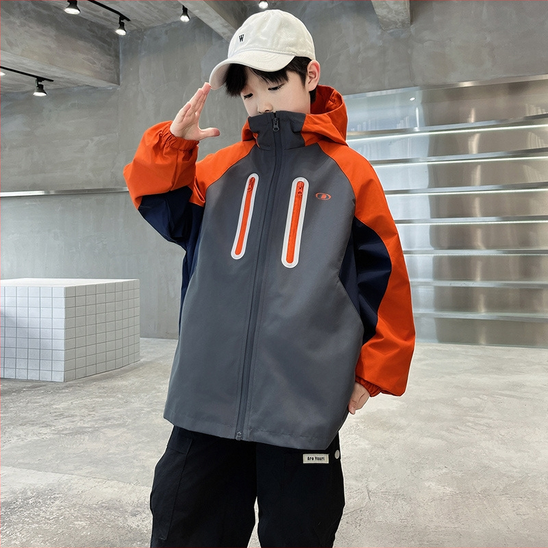 Bērnu ārējā jaka, 3-in-1 dizains, kapucī, rāvējslēdzējs, 8+ gadu vecuma grupai (Rudens)