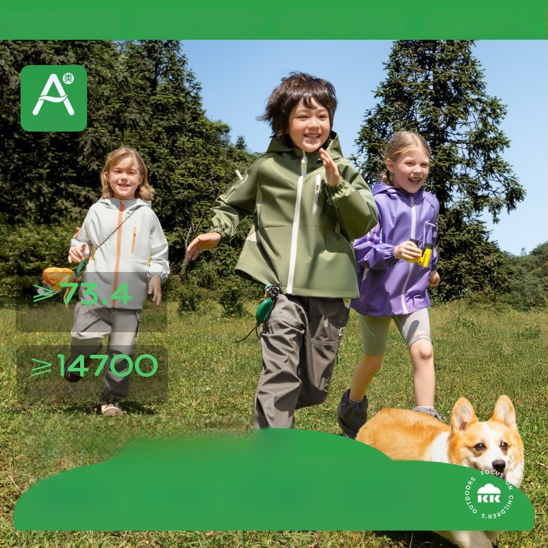 Bērnu softshell jaka ar kapuci - ūdensizturība 5000 mm, ārējais materiāls poliesters, odere poliesters, vecums 7–12 gadi