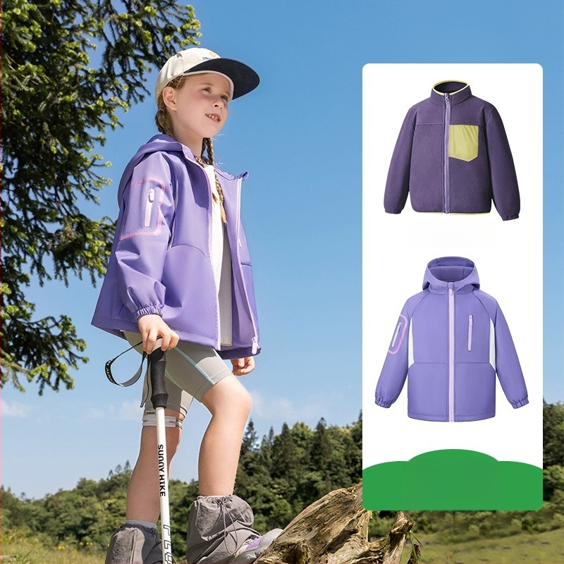 Bērnu softshell jaka ar kapuci - ūdensizturība 5000 mm, ārējais materiāls poliesters, odere poliesters, vecums 7–12 gadi