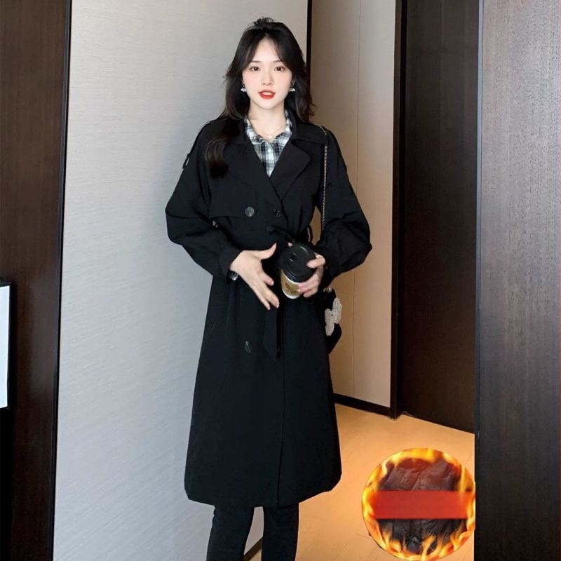 Női középmagasságú pamut-keverék szélkabát, A-vonalú sziluett, hercegnő ujjú, közepes vastagság