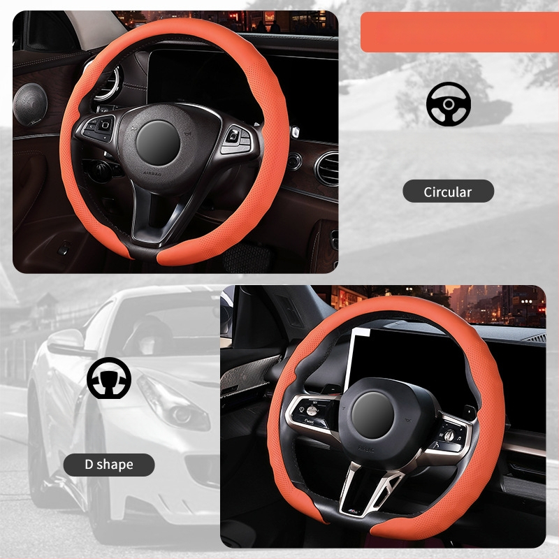 Κάλυμμα τιμονιού αυτοκινήτου – Διατρυπημένο, Αντιολισθητικό, Τετραεποχικό Καθολικό, Αθλητικό στυλ, Συνθετικό δέρμα