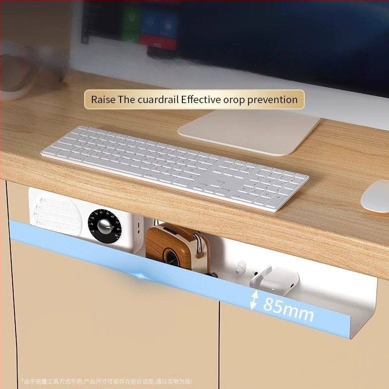 Zem galda kabelu pārvaldības plaukts — plastmasas, mūsdienīgs minimālisms (Materiāls: plastmasa; Stils: mūsdienīgs minimālisms; Izlaidums: 2025; Uzglabāšanas scenāriji: darbvirsma, viesistaba; Zīmols: Friendly)