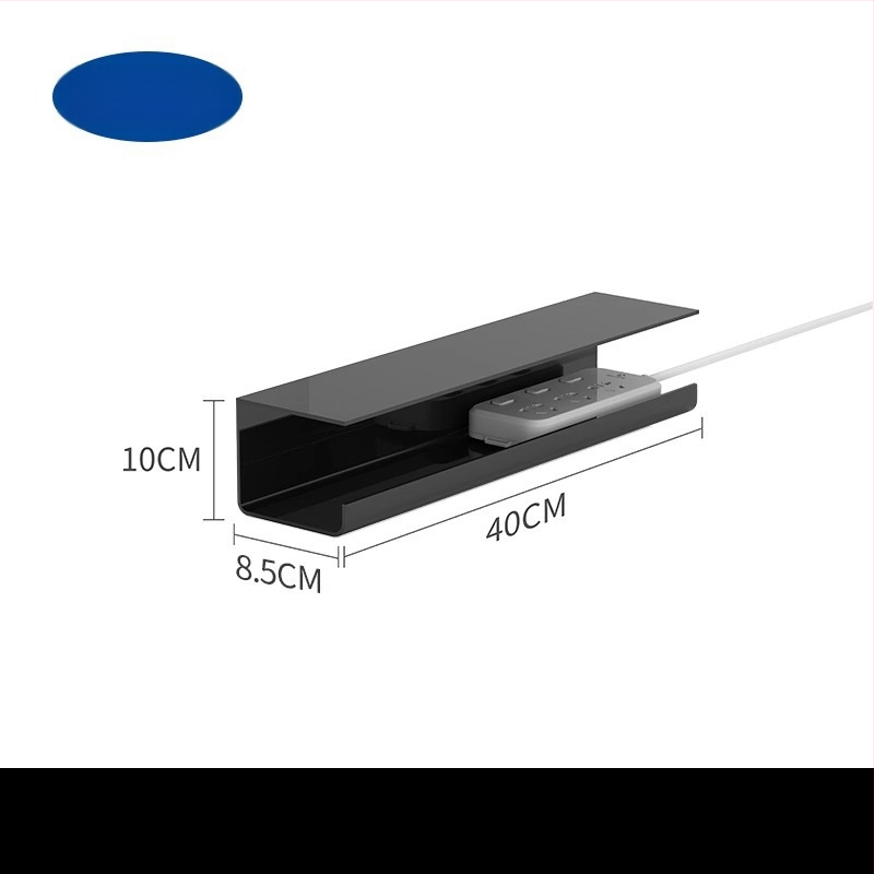 Zem galda kabelu pārvaldības plaukts — plastmasas, mūsdienīgs minimālisms (Materiāls: plastmasa; Stils: mūsdienīgs minimālisms; Izlaidums: 2025; Uzglabāšanas scenāriji: darbvirsma, viesistaba; Zīmols: Friendly)
