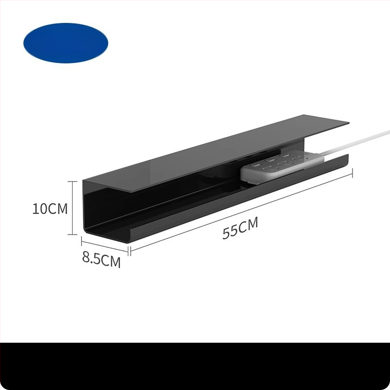 Zem galda kabelu pārvaldības plaukts — plastmasas, mūsdienīgs minimālisms (Materiāls: plastmasa; Stils: mūsdienīgs minimālisms; Izlaidums: 2025; Uzglabāšanas scenāriji: darbvirsma, viesistaba; Zīmols: Friendly)