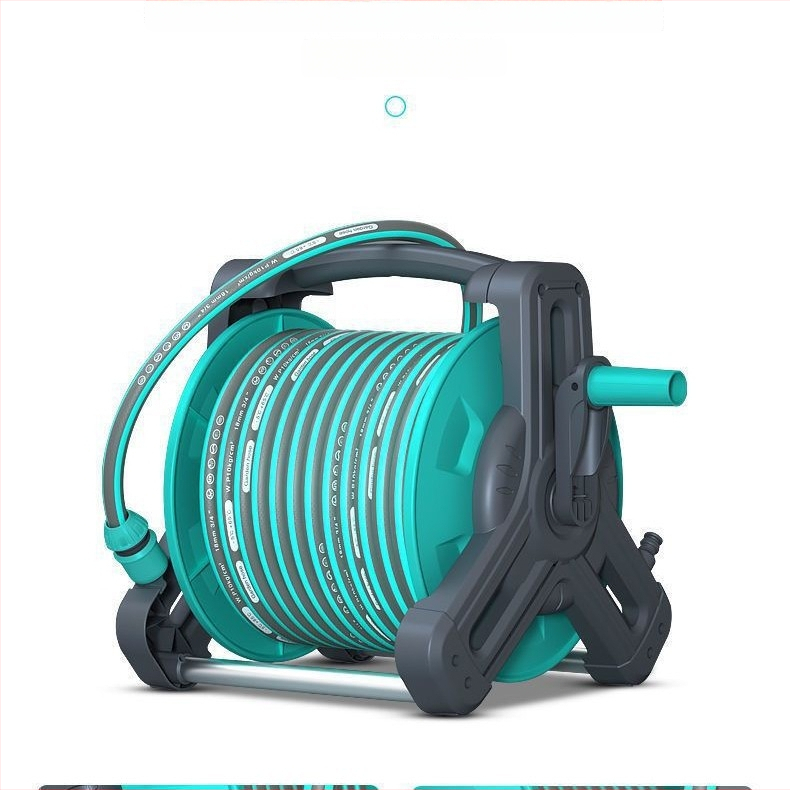 Voolikurull koos pritsimisotsikuga ja hoiustamisega aia kastmiseks - plastmasane pritsimisotsik, veesurve 7, kaal 2.5