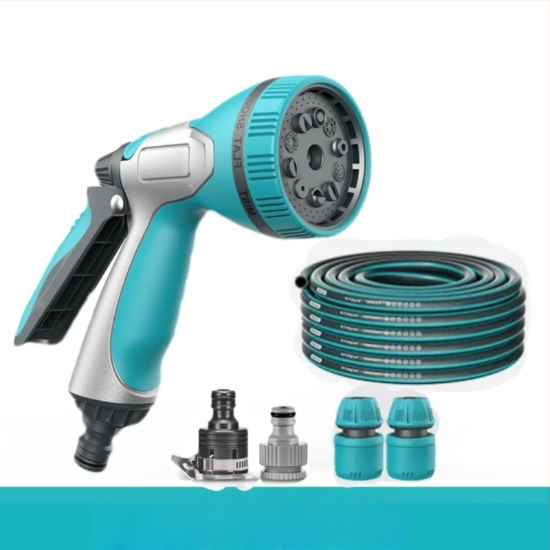 Voolikurull koos pritsimisotsikuga ja hoiustamisega aia kastmiseks - plastmasane pritsimisotsik, veesurve 7, kaal 2.5