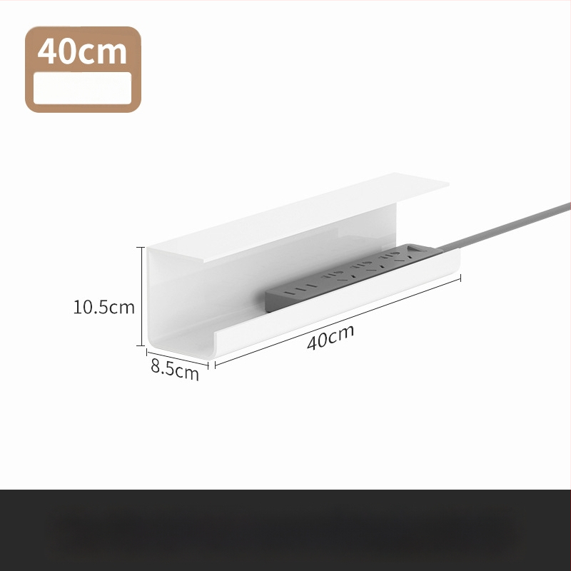 Държач за кабели под масата – PVC, прост стил навиване, за органайзер за кабели. EVERTE; Модел: Държач за кабели под масата