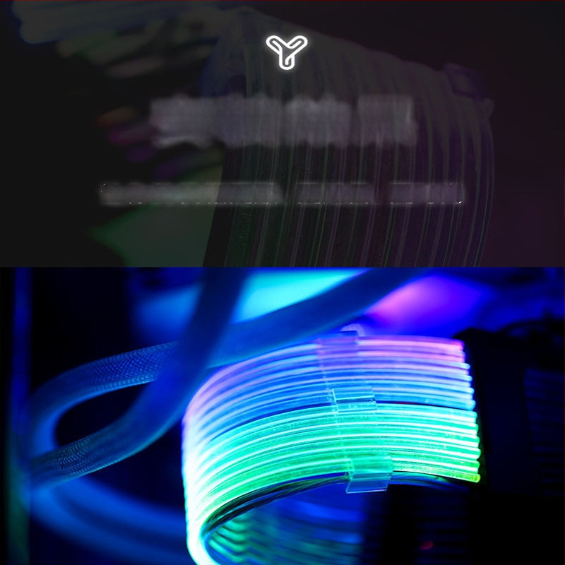 ARGB paplašināšanas kabelis sinhronizācijai, 24PIN interfeiss, 2×8P un 3×8P savienojumi, vara vadītājs, 305 mm garums