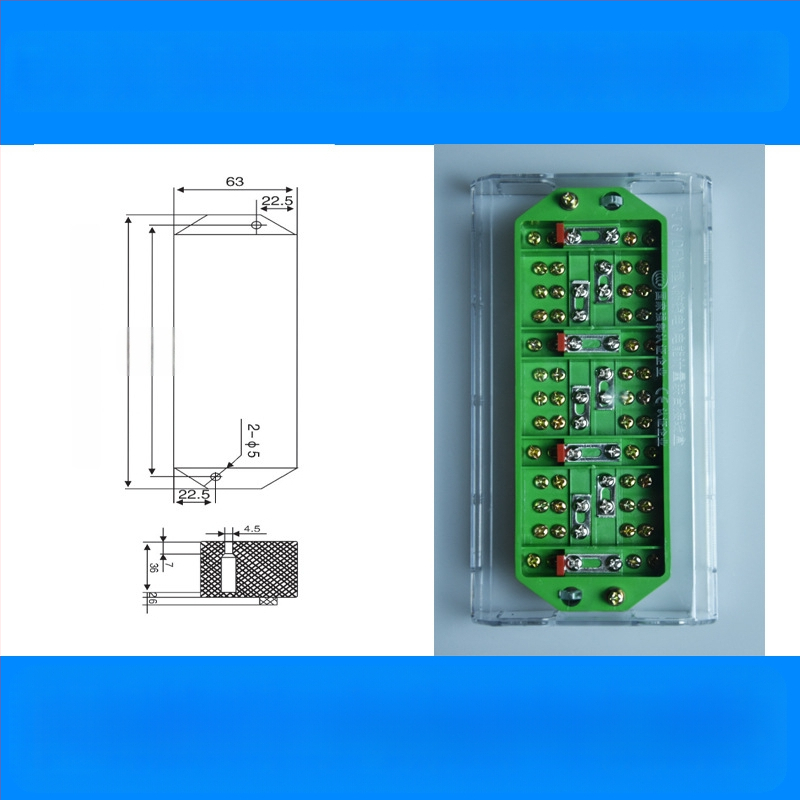 FJ6/DFY1 Puhas vaskkaabli ühenduskarp energiamõõtmise ja integreeritud terminalblokkiga