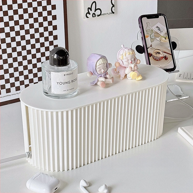 Rakstāmgaldska kabelu vadības kaste | plastmasa, mūsdienīgs vienkāršs stils, galda uzglabāšana, Lemon book zīmols