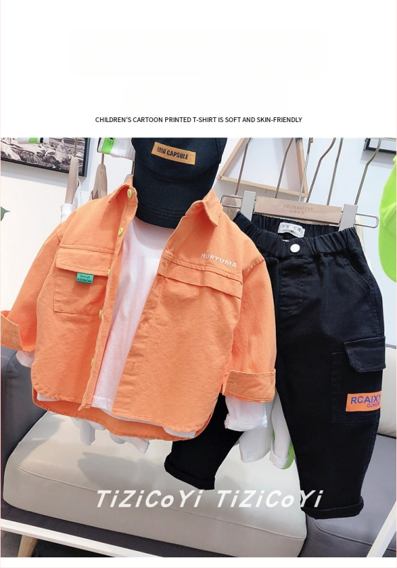 Bērnu krekliņš ar garām piedurknēm korejiešu stilā, 50% kokvilnas, pavasaris 2022