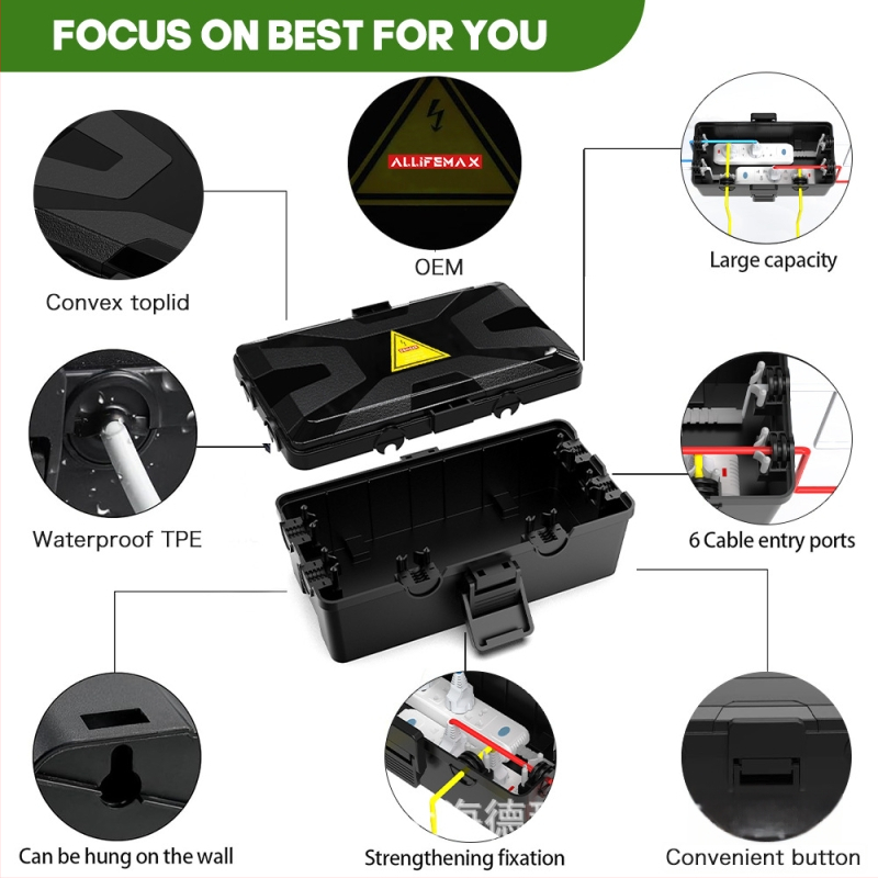 ALLIFEMAX Veekindel ühenduste kasti välistingimustes ja siseruumide kasutamiseks