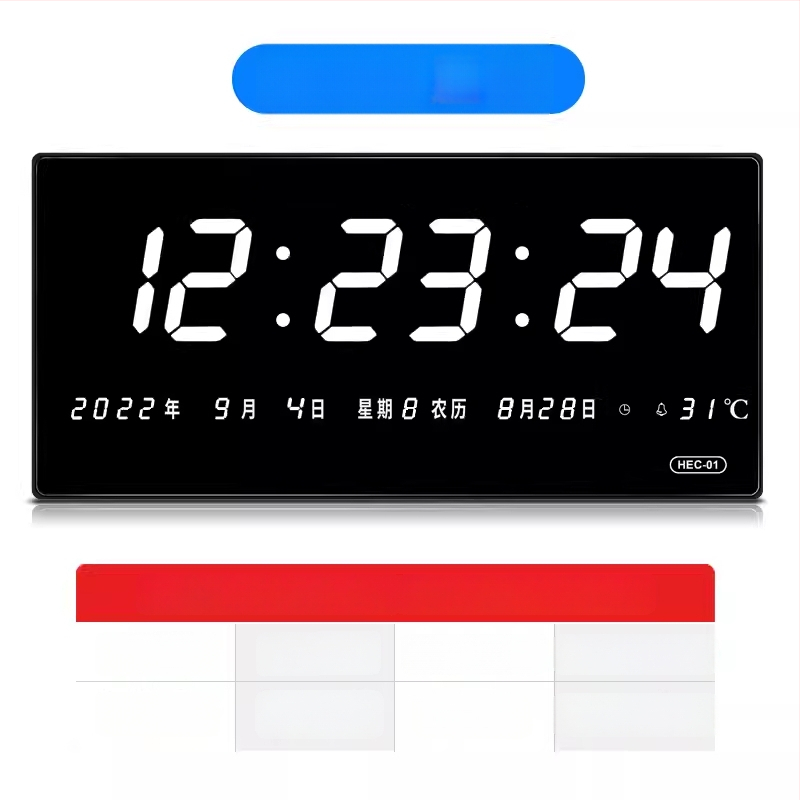 Настолен часовник с вечен календар и BeiDou GPS, Wi‑Fi автоматично синхронизиране на време, LED цифров календар, тих режим, стъклен корпус