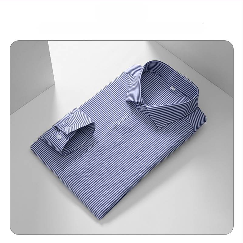 Meeste triibuline pikkade varrukatega särk, slim-fit lõige, bambuskiud, triikimata, kortsuvastane, masinpesu