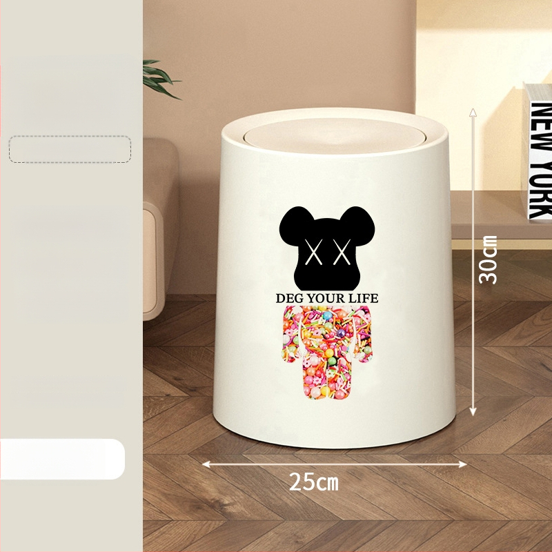 Κάδος απορριμμάτων με καπάκι και ρόδες, πλαστικός, χωρητικότητα 10 λίτρων, οικιακή χρήση