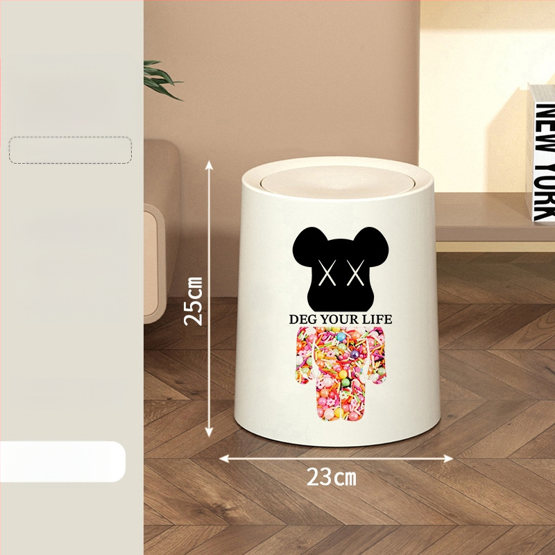 Κάδος απορριμμάτων με καπάκι και ρόδες, πλαστικός, χωρητικότητα 10 λίτρων, οικιακή χρήση