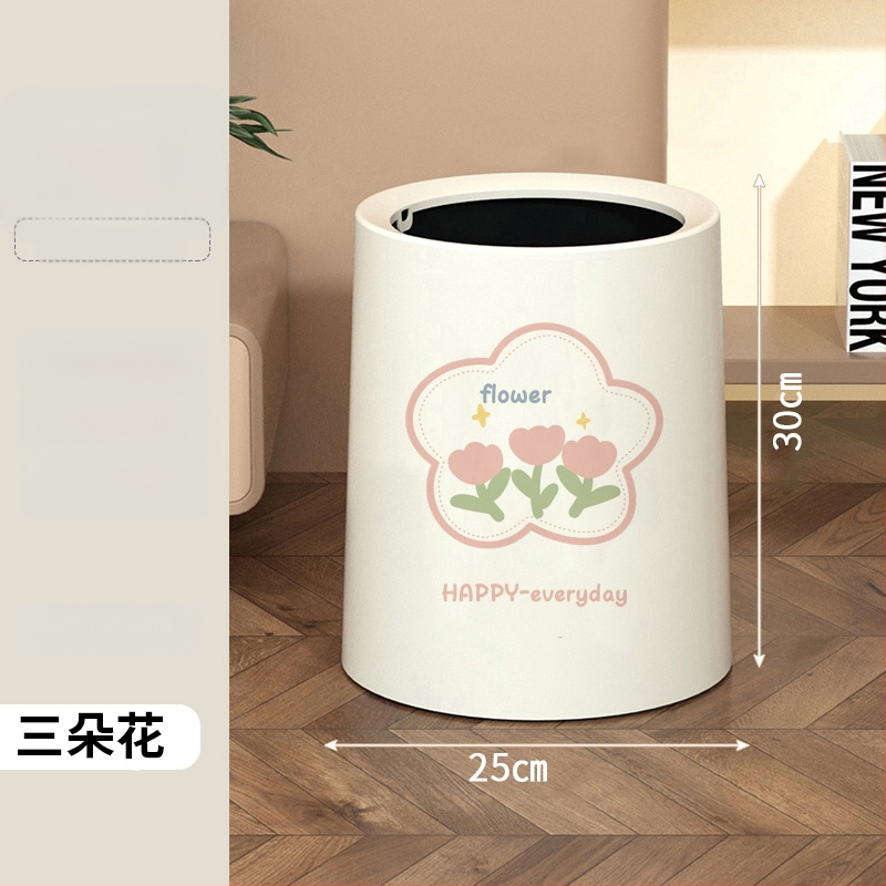 Κάδος απορριμμάτων με καπάκι και ρόδες, πλαστικός, χωρητικότητα 10 λίτρων, οικιακή χρήση