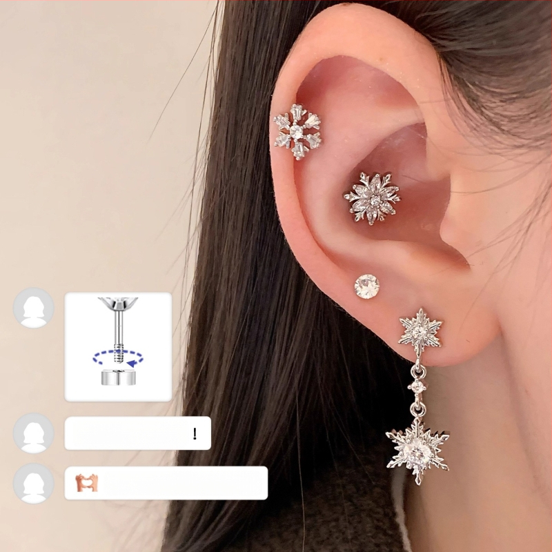 Kõrvarõngad SWEETY Titani teras Geomeetriline kujundus | Kerge luksuslik stiil | Roostevabast terasest kõrvapost