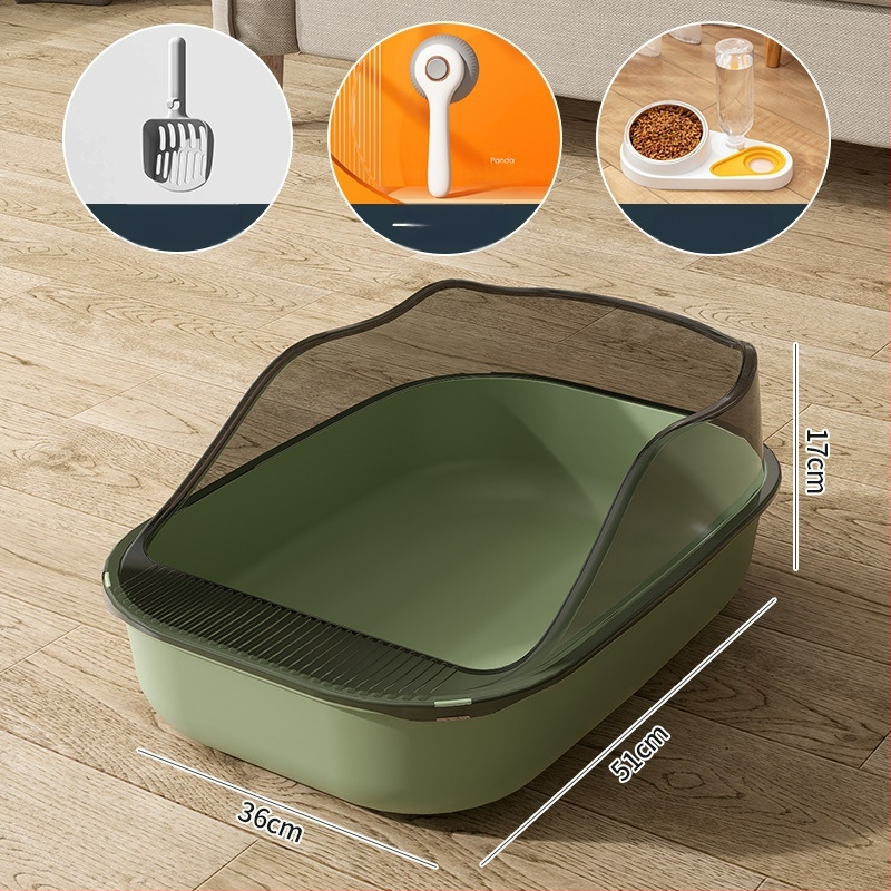 Κουτί άμμου γάτας με ημικλειστό σχέδιο, υλικό PP, Rainbow μάρκα