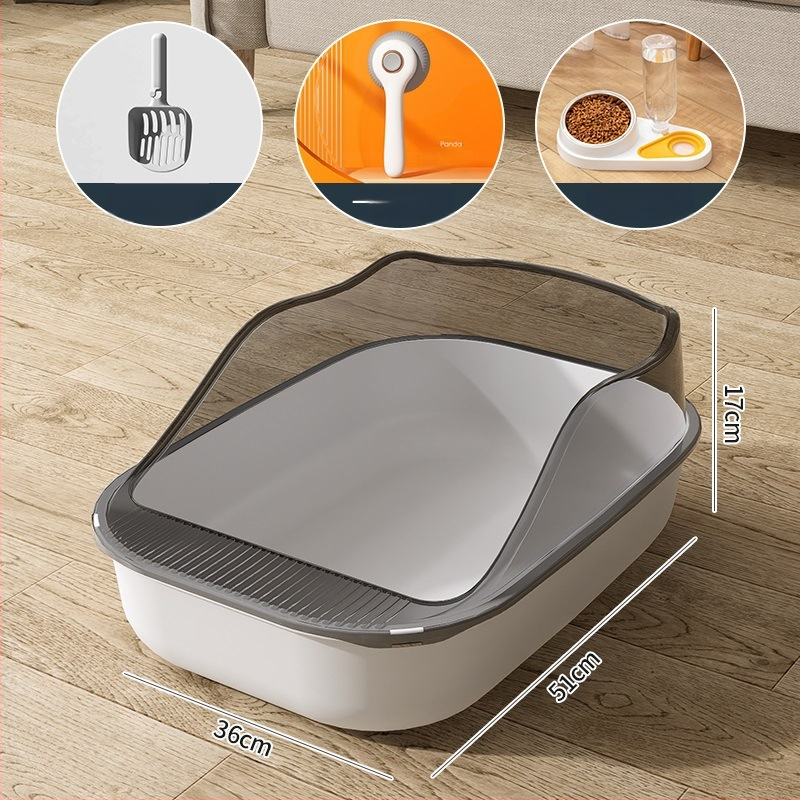 Κουτί άμμου γάτας με ημικλειστό σχέδιο, υλικό PP, Rainbow μάρκα