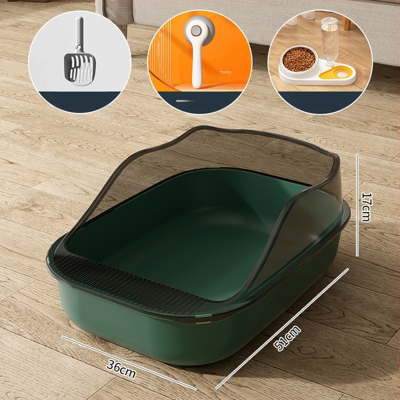 Κουτί άμμου γάτας με ημικλειστό σχέδιο, υλικό PP, Rainbow μάρκα