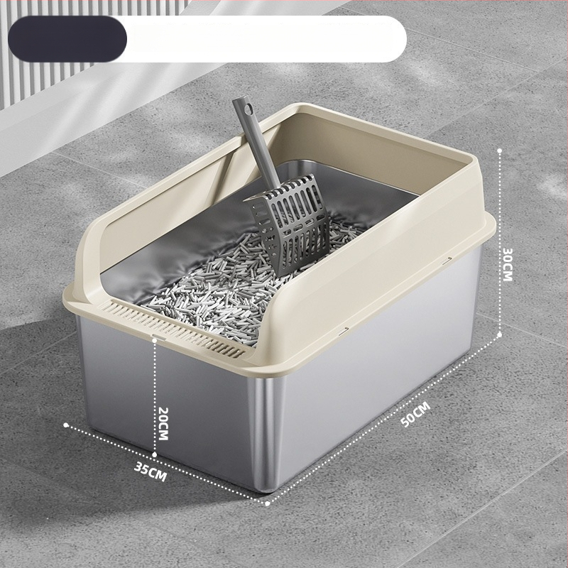 Macskaalmó tál, felső bejárattal, mélyített, magas kerítésű, fém-plasztik konstrukció, négyzetes forma