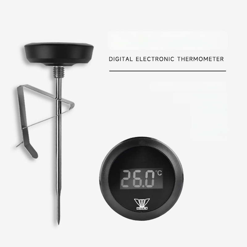 Clip-on θερμόμετρο καφέ pour-over – πλαστικό σώμα, βελόνα/ανιχνευτής (probe), μοντέρνος μινιμαλιστικός σχεδιασμός