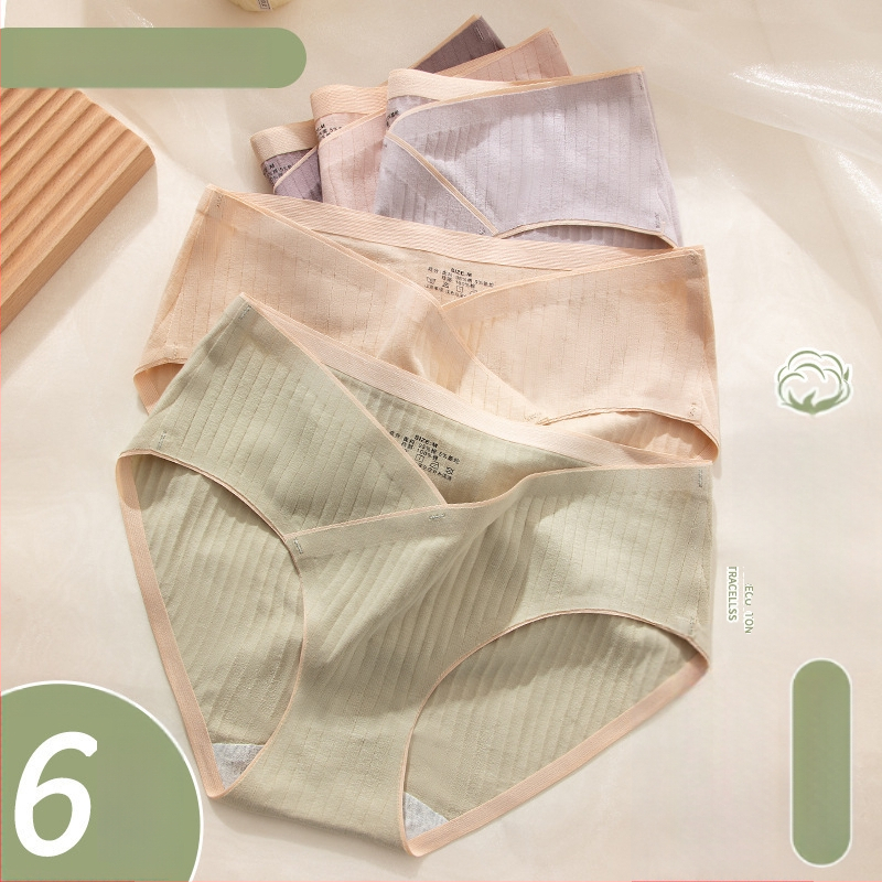 Monroe Kokvilnas grūtnieču biksītes ar vidējo jostas līmeni, vēdera atbalsts, elpojošas, 100% kokvilnas oderes