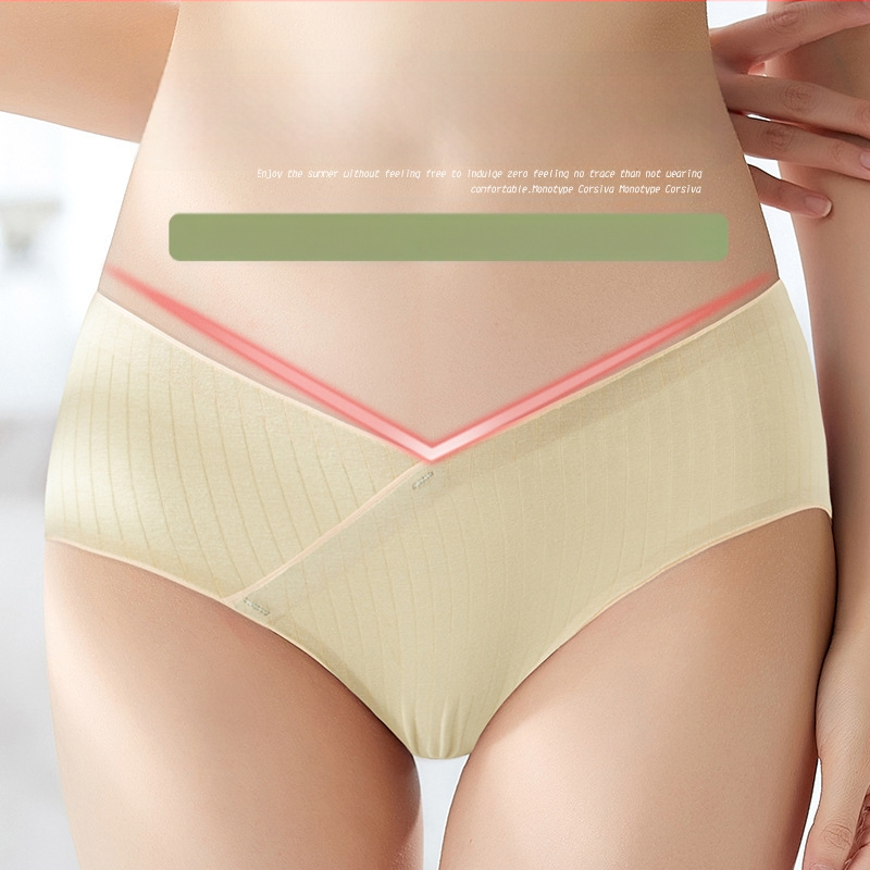 Monroe Kokvilnas grūtnieču biksītes ar vidējo jostas līmeni, vēdera atbalsts, elpojošas, 100% kokvilnas oderes